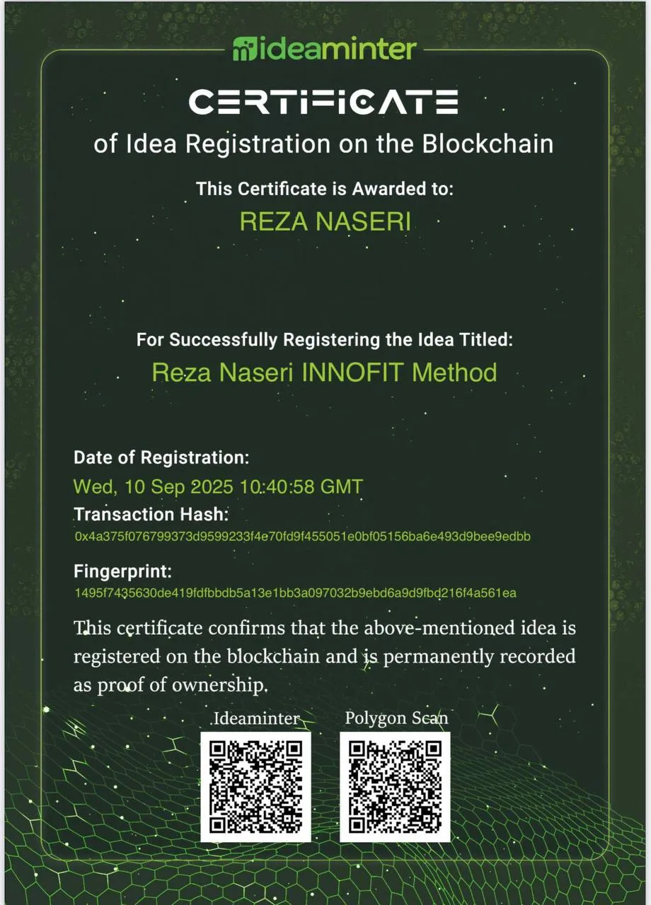 مدل نوآوری INNOFIT رضا ناصری در پالیگان