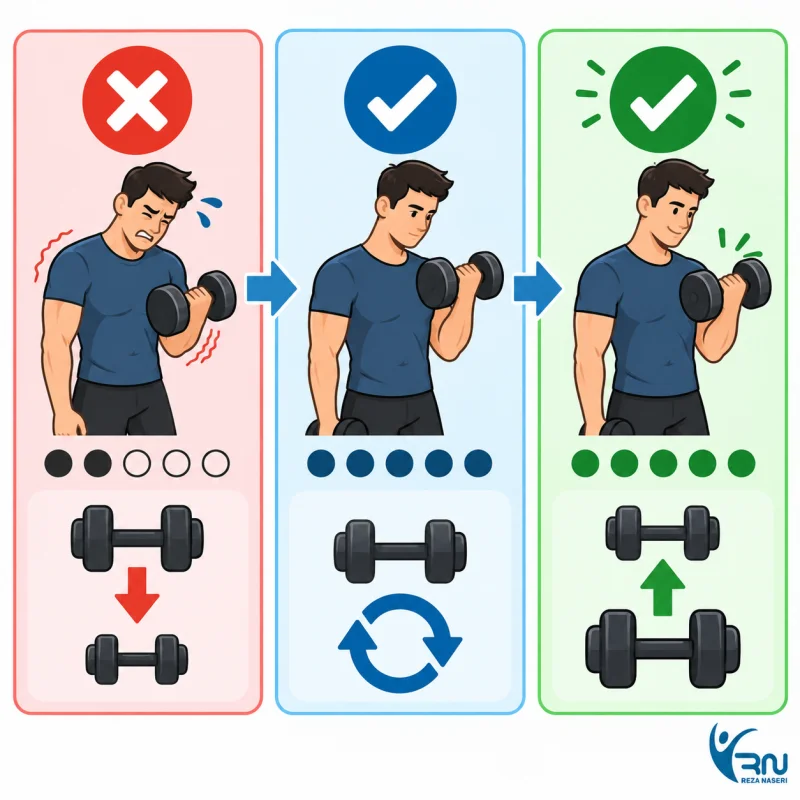 نحوه افزایش وزنه در برنامه بدنسازی مبتدی