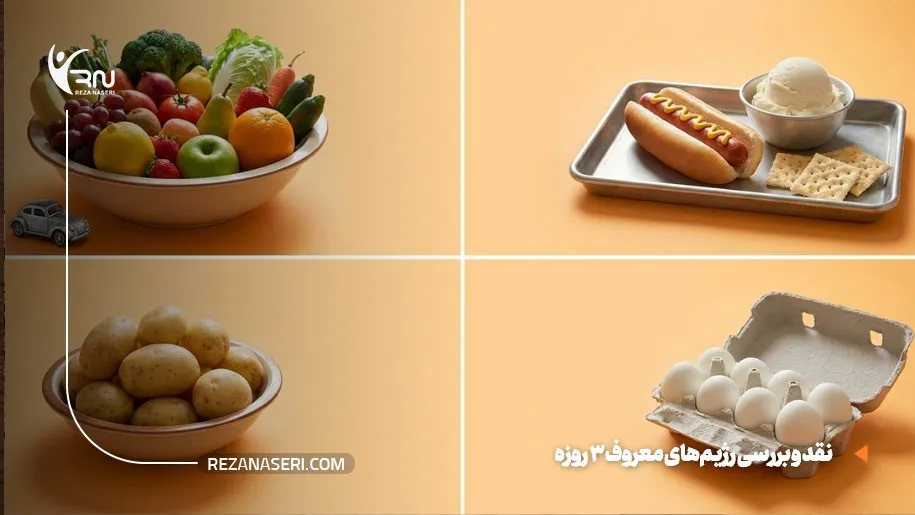 رژیم های معروف 3 روزه لاغری